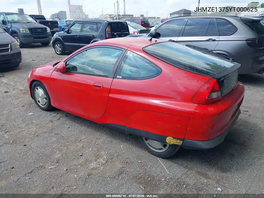 2000 Honda Insight VIN: JHMZE1375YT000625 Lot: 45546716