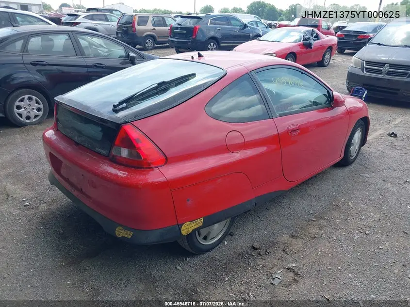 2000 Honda Insight VIN: JHMZE1375YT000625 Lot: 45546716