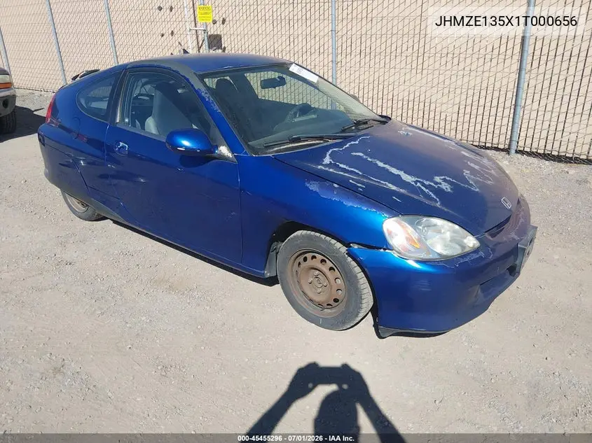 2001 Honda Insight VIN: JHMZE135X1T000656 Lot: 45455296