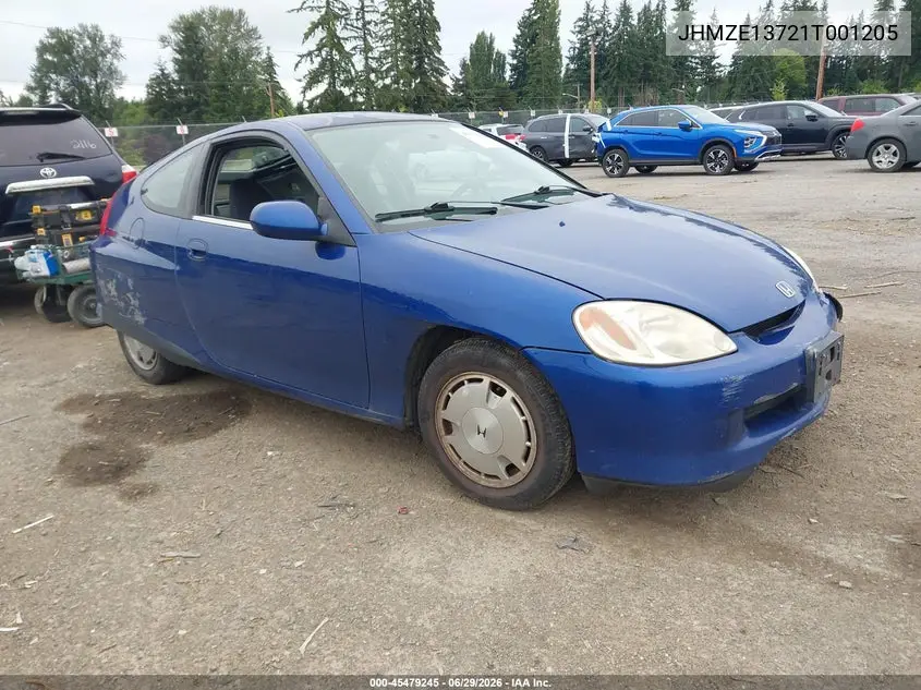 2001 Honda Insight VIN: JHMZE13721T001205 Lot: 45479245