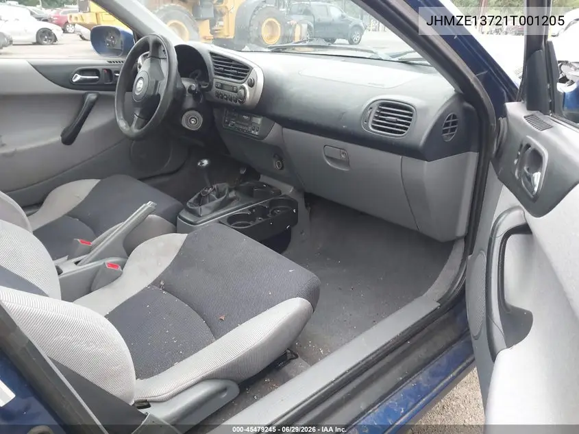 2001 Honda Insight VIN: JHMZE13721T001205 Lot: 45479245