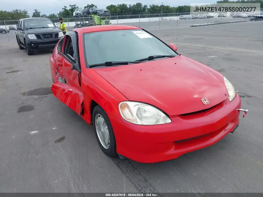 2005 Honda Insight Cvt VIN: JHMZE14785S000277 Lot: 45307619