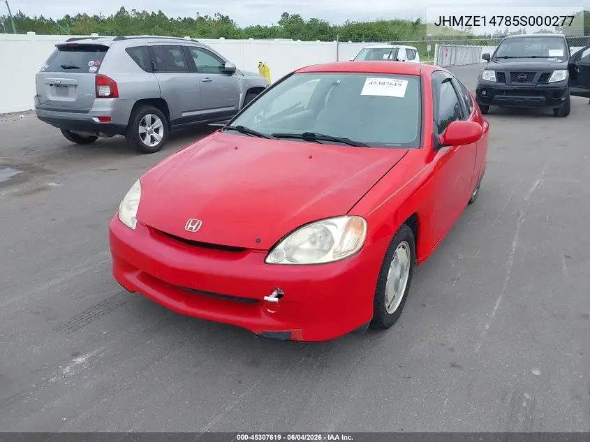 2005 Honda Insight Cvt VIN: JHMZE14785S000277 Lot: 45307619