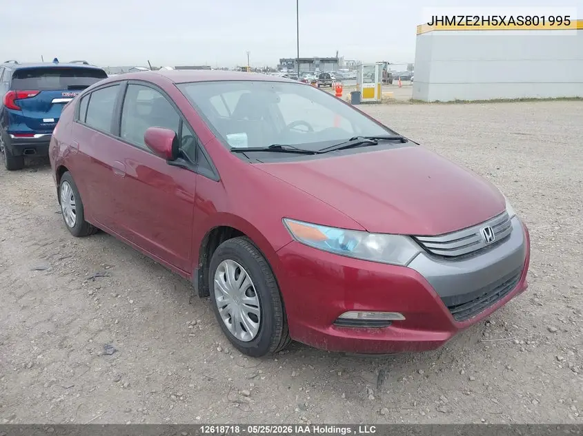 2010 Honda Insight Lx VIN: JHMZE2H5XAS801995 Lot: 12618718