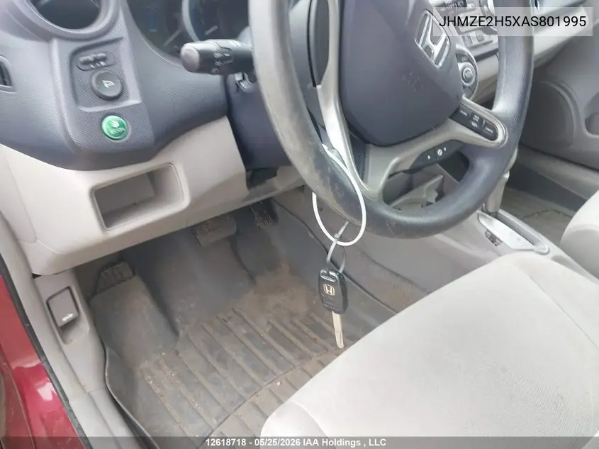 2010 Honda Insight Lx VIN: JHMZE2H5XAS801995 Lot: 12618718