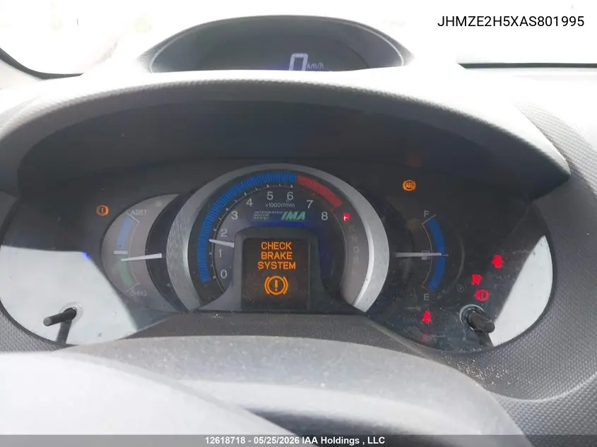 2010 Honda Insight Lx VIN: JHMZE2H5XAS801995 Lot: 12618718
