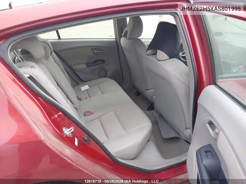 2010 Honda Insight Lx VIN: JHMZE2H5XAS801995 Lot: 12618718