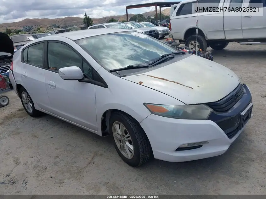 2010 Honda Insight Ex VIN: JHMZE2H76AS025821 Lot: 45218688