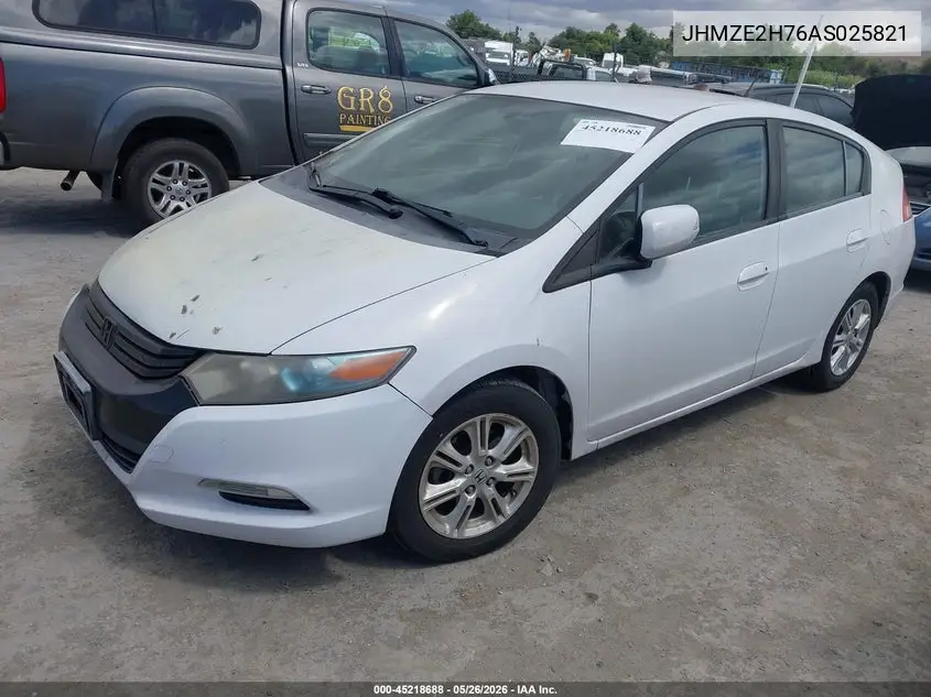 2010 Honda Insight Ex VIN: JHMZE2H76AS025821 Lot: 45218688