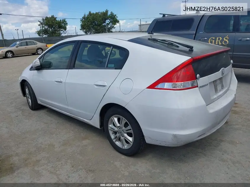 2010 Honda Insight Ex VIN: JHMZE2H76AS025821 Lot: 45218688