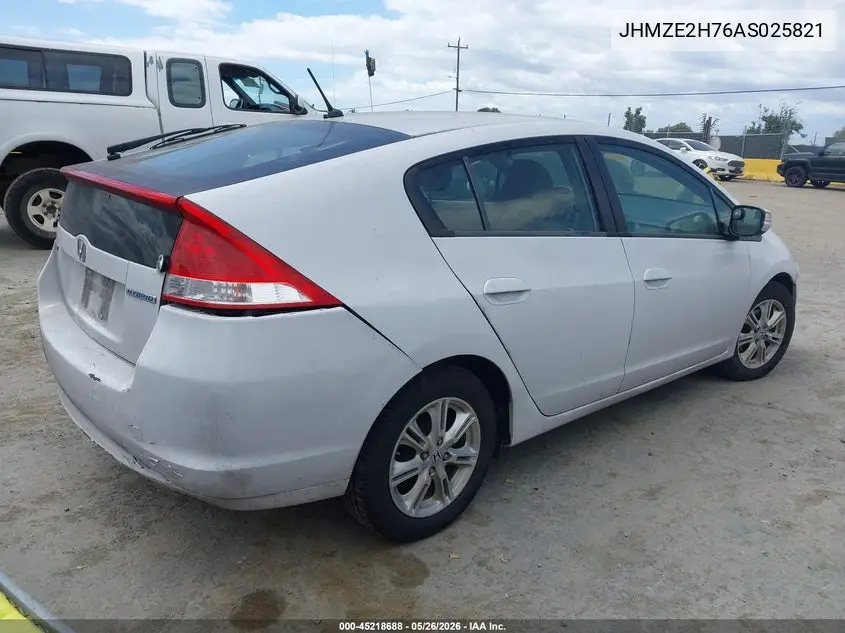 2010 Honda Insight Ex VIN: JHMZE2H76AS025821 Lot: 45218688