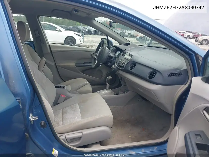 2010 Honda Insight Ex VIN: JHMZE2H72AS030742 Lot: 45230441