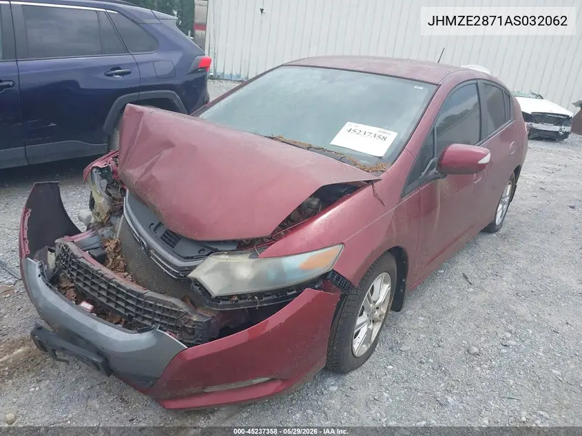 2010 Honda Insight Ex VIN: JHMZE2H71AS032062 Lot: 45237358