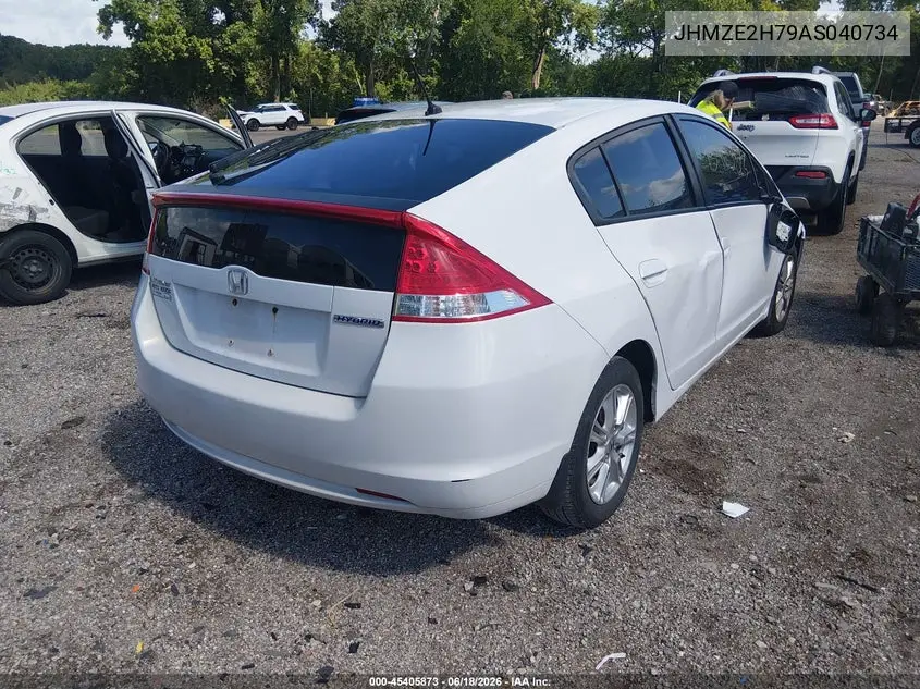 2010 Honda Insight Ex VIN: JHMZE2H79AS040734 Lot: 45405873