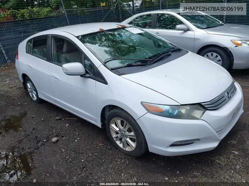 2010 Honda Insight Ex VIN: JHMZE2H78AS006199 Lot: 45430220