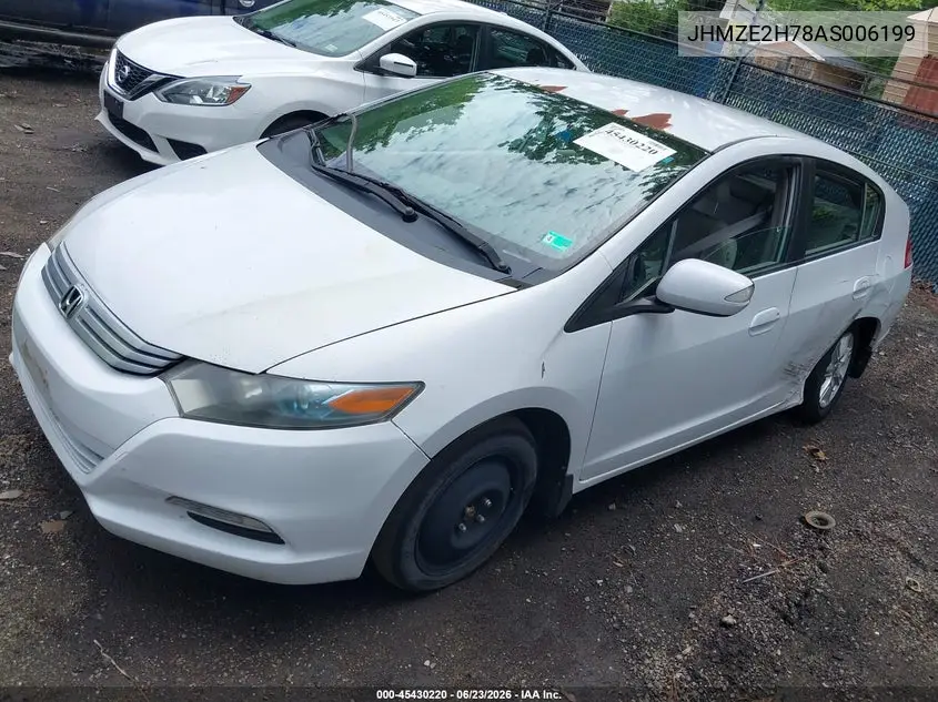 2010 Honda Insight Ex VIN: JHMZE2H78AS006199 Lot: 45430220