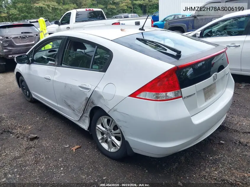 2010 Honda Insight Ex VIN: JHMZE2H78AS006199 Lot: 45430220