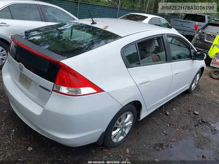 2010 Honda Insight Ex VIN: JHMZE2H78AS006199 Lot: 45430220