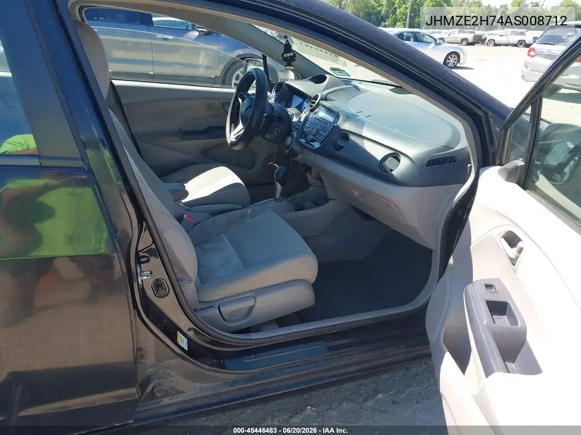 2010 Honda Insight Ex VIN: JHMZE2H74AS008712 Lot: 45446483