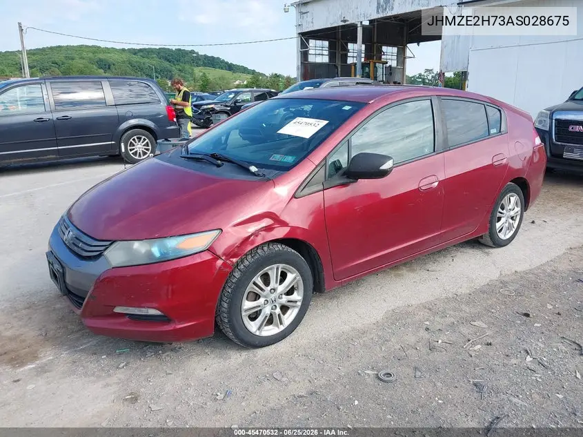 2010 Honda Insight Ex VIN: JHMZE2H73AS028675 Lot: 45470532