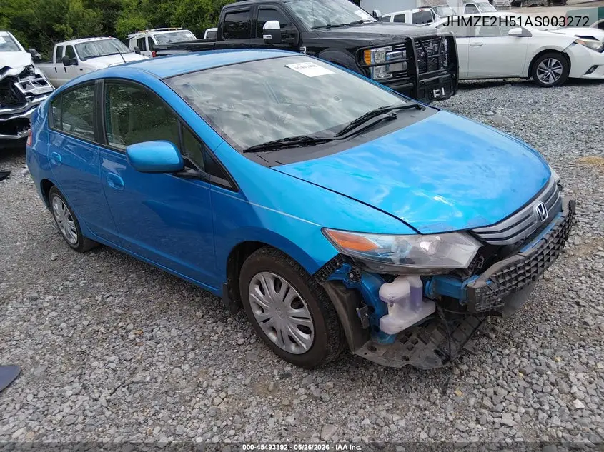 2010 Honda Insight Lx VIN: JHMZE2H51AS003272 Lot: 45493892