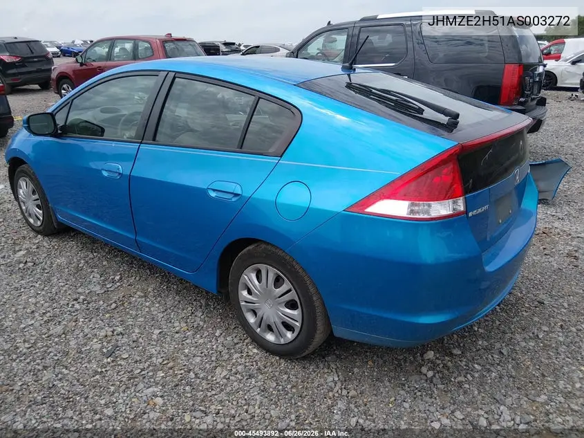 2010 Honda Insight Lx VIN: JHMZE2H51AS003272 Lot: 45493892