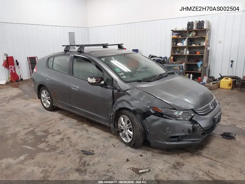 2010 Honda Insight Ex VIN: JHMZE2H70AS002504 Lot: 45495473