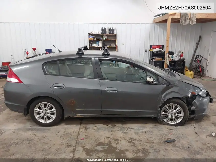 2010 Honda Insight Ex VIN: JHMZE2H70AS002504 Lot: 45495473