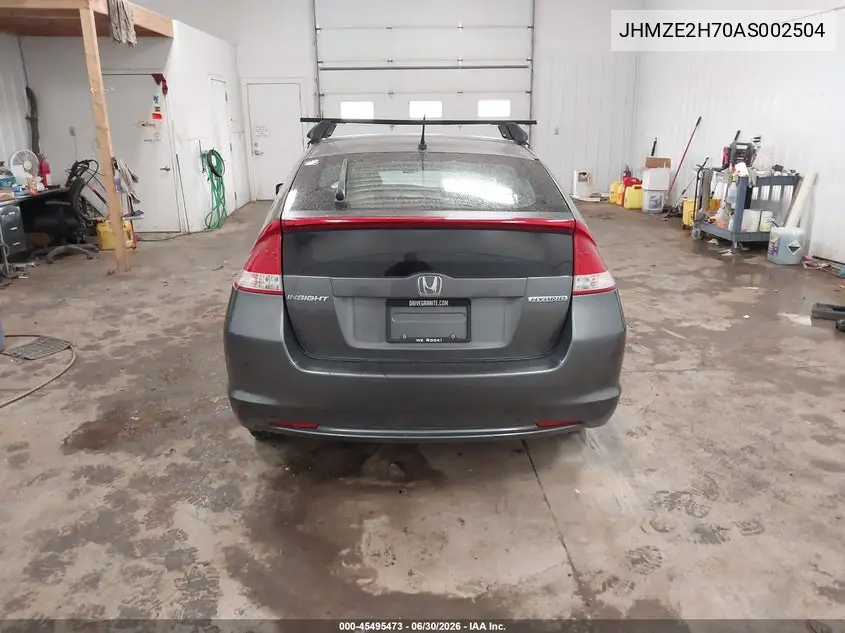 2010 Honda Insight Ex VIN: JHMZE2H70AS002504 Lot: 45495473