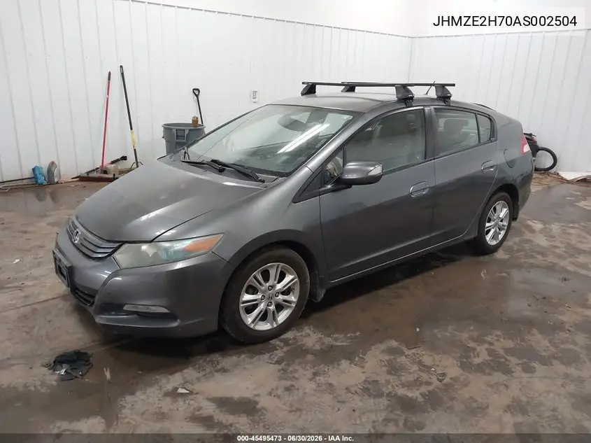 2010 Honda Insight Ex VIN: JHMZE2H70AS002504 Lot: 45495473