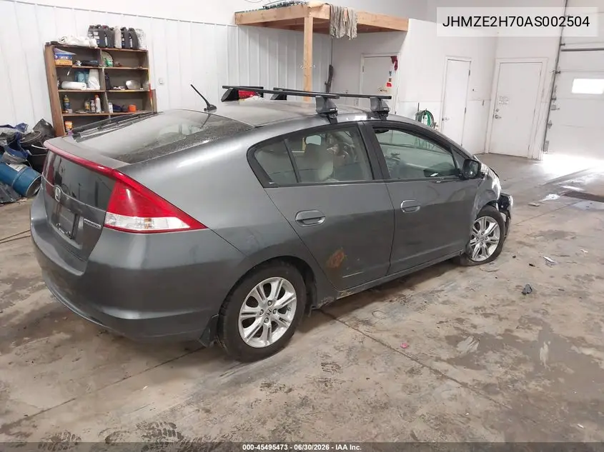 2010 Honda Insight Ex VIN: JHMZE2H70AS002504 Lot: 45495473