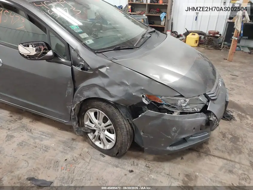 2010 Honda Insight Ex VIN: JHMZE2H70AS002504 Lot: 45495473