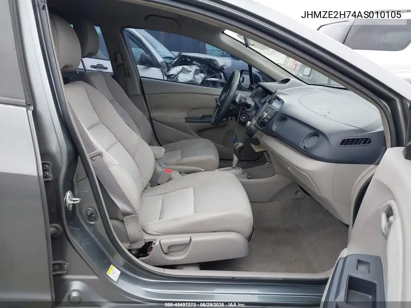 2010 Honda Insight Ex VIN: JHMZE2H74AS010105 Lot: 45497273
