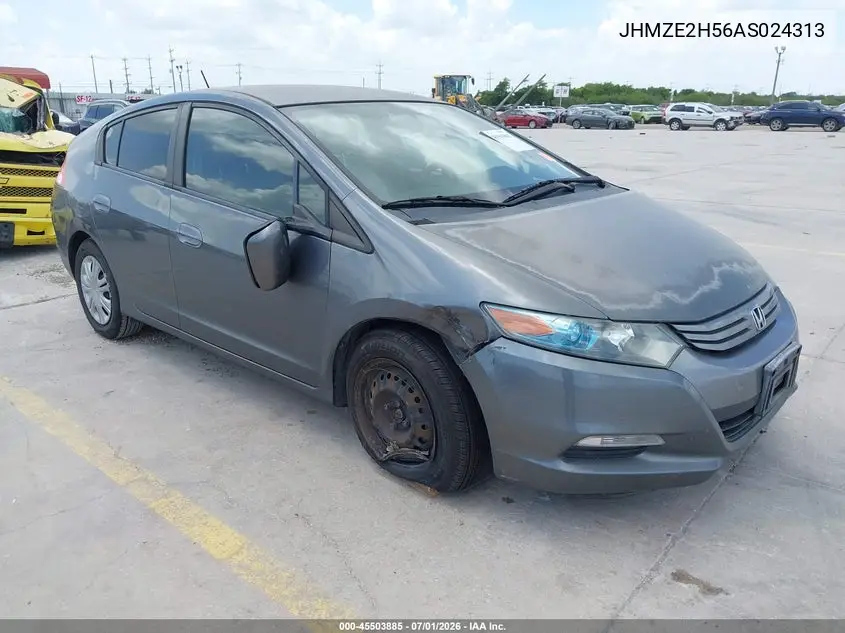 2010 Honda Insight Lx VIN: JHMZE2H56AS024313 Lot: 45503885
