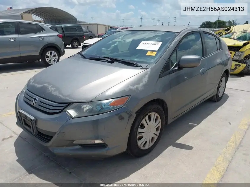 2010 Honda Insight Lx VIN: JHMZE2H56AS024313 Lot: 45503885