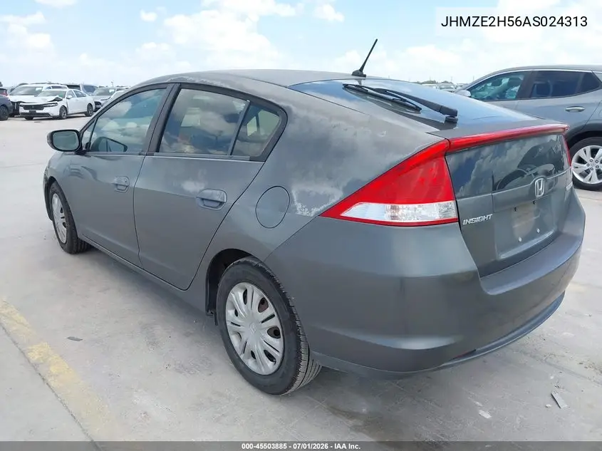 2010 Honda Insight Lx VIN: JHMZE2H56AS024313 Lot: 45503885