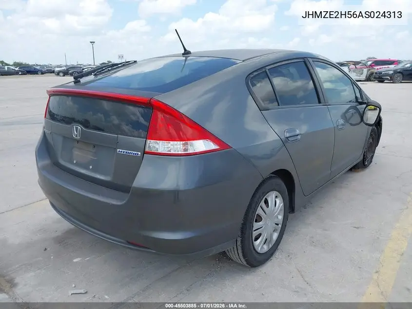 2010 Honda Insight Lx VIN: JHMZE2H56AS024313 Lot: 45503885