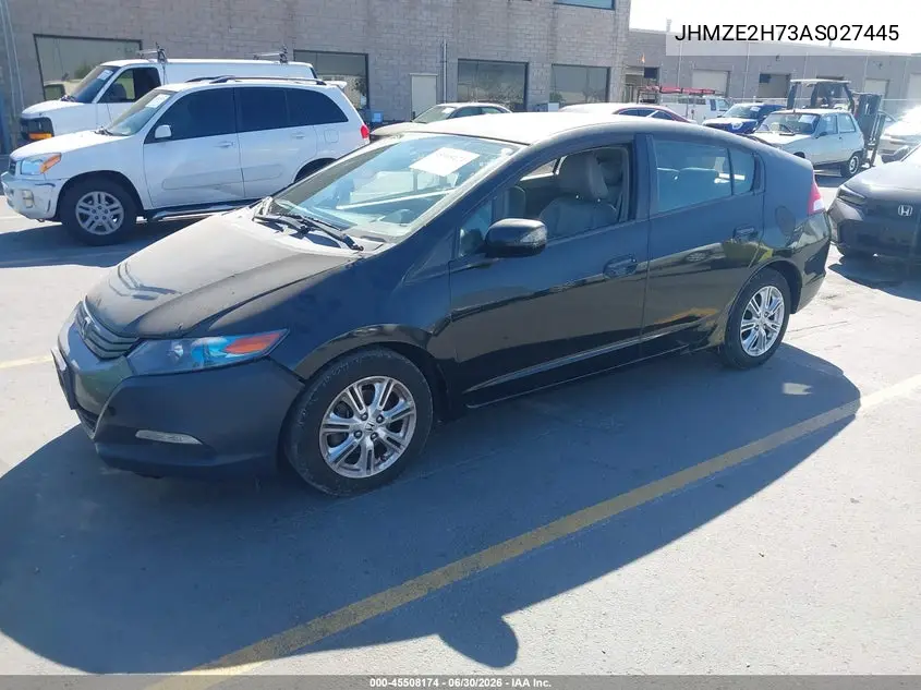 2010 Honda Insight Ex VIN: JHMZE2H73AS027445 Lot: 45508174