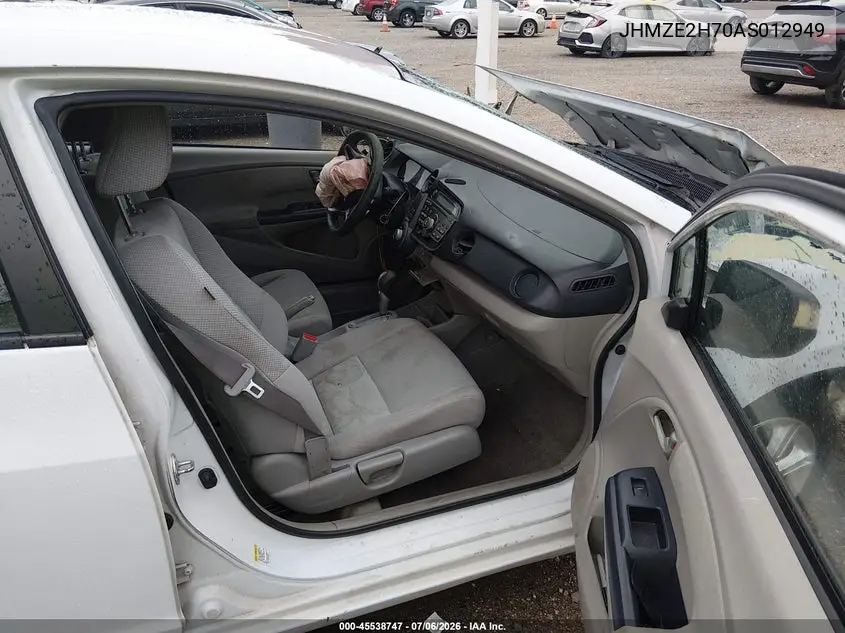 2010 Honda Insight Ex VIN: JHMZE2H70AS012949 Lot: 45538747