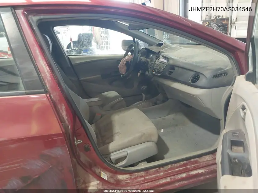 2010 Honda Insight Ex VIN: JHMZE2H70AS034546 Lot: 45541631
