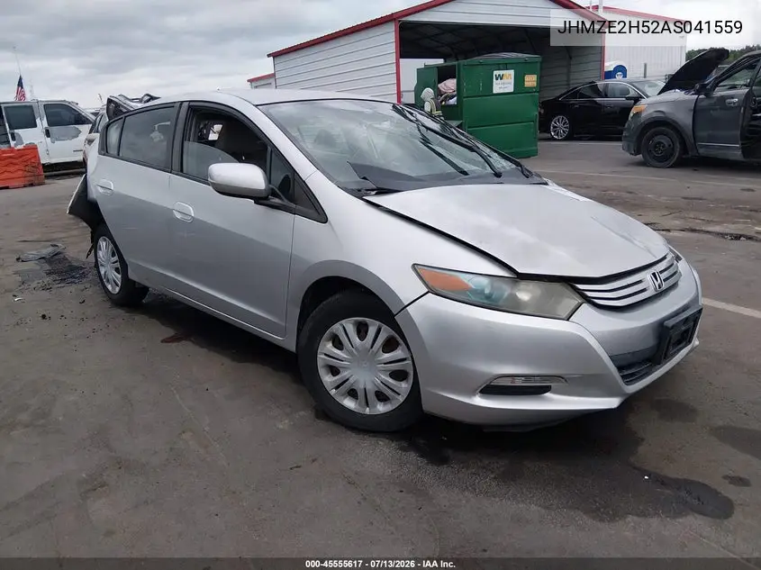 2010 Honda Insight Lx VIN: JHMZE2H52AS041559 Lot: 45555617