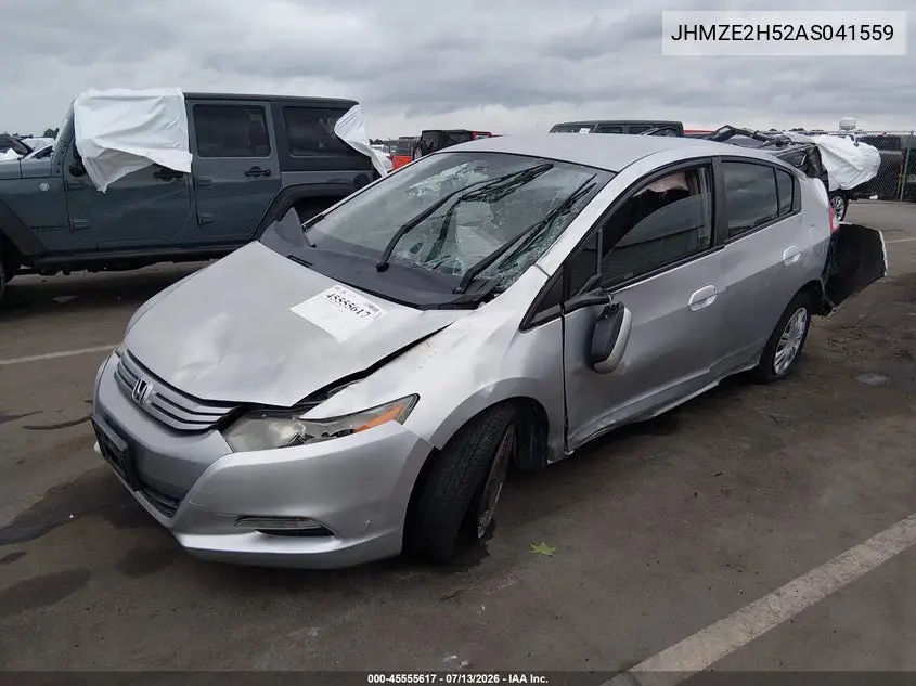 2010 Honda Insight Lx VIN: JHMZE2H52AS041559 Lot: 45555617