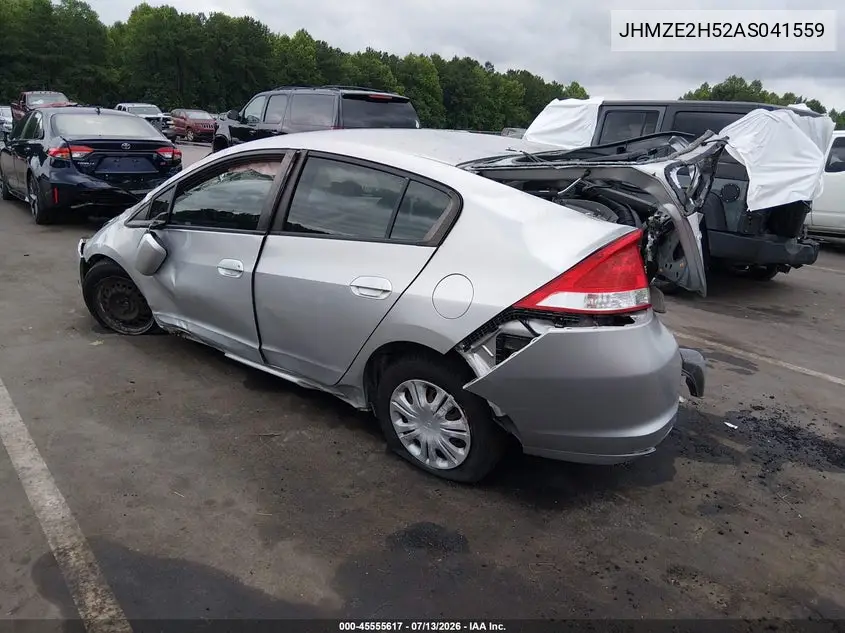 2010 Honda Insight Lx VIN: JHMZE2H52AS041559 Lot: 45555617