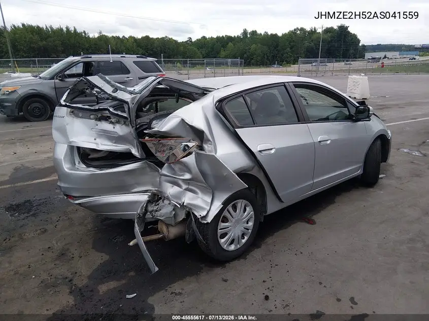 2010 Honda Insight Lx VIN: JHMZE2H52AS041559 Lot: 45555617