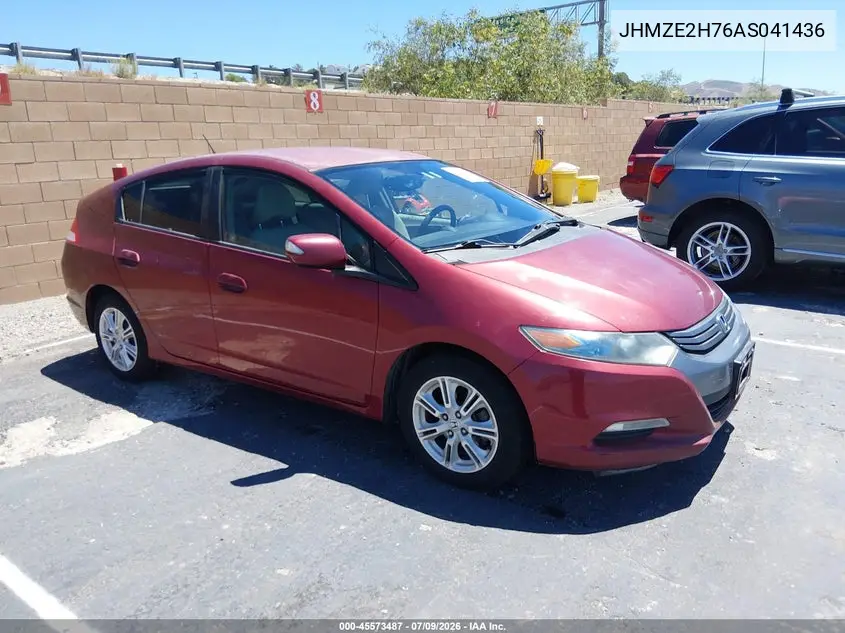 2010 Honda Insight Ex VIN: JHMZE2H76AS041436 Lot: 45573487