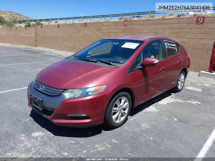 2010 Honda Insight Ex VIN: JHMZE2H76AS041436 Lot: 45573487
