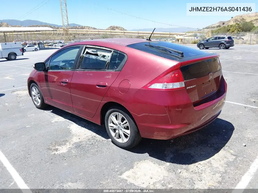 2010 Honda Insight Ex VIN: JHMZE2H76AS041436 Lot: 45573487