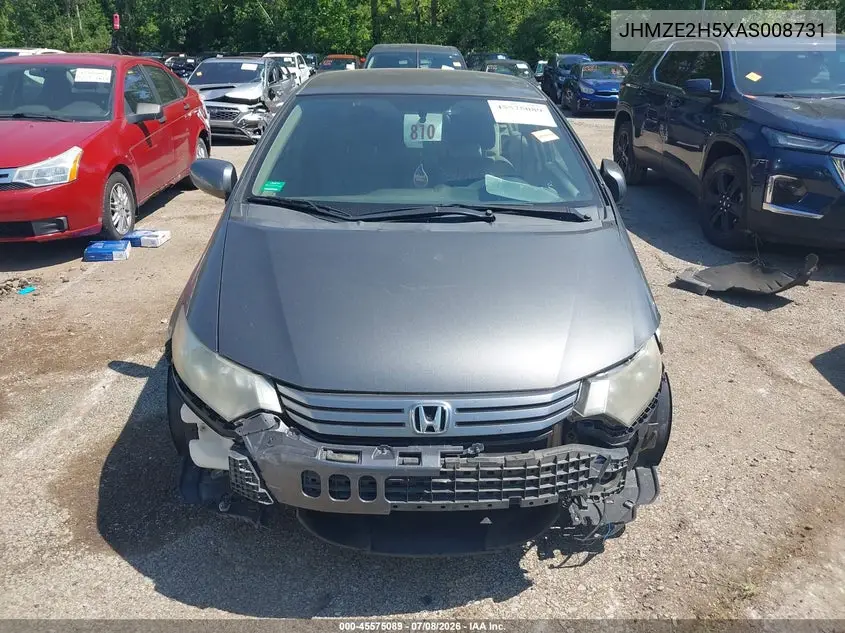 2010 Honda Insight Lx VIN: JHMZE2H5XAS008731 Lot: 45575089