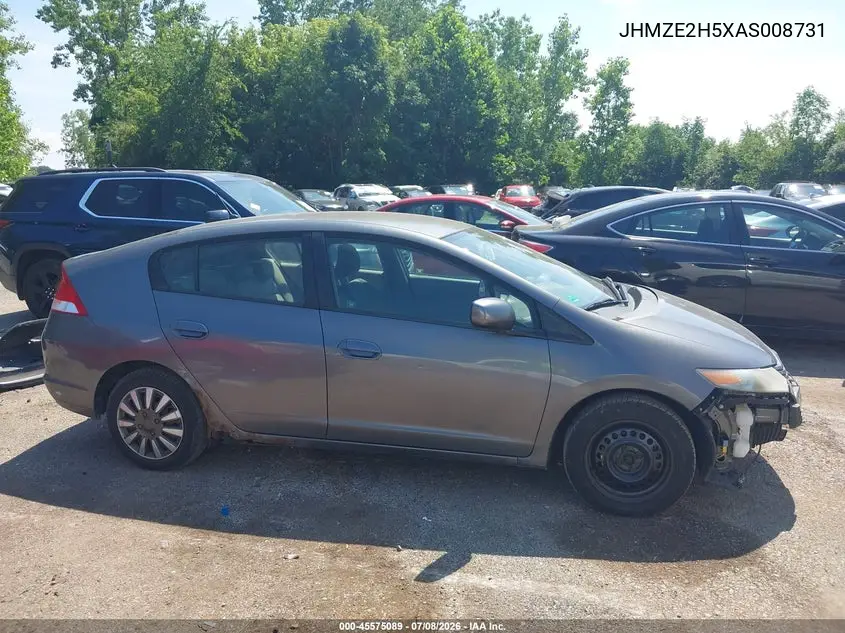 2010 Honda Insight Lx VIN: JHMZE2H5XAS008731 Lot: 45575089