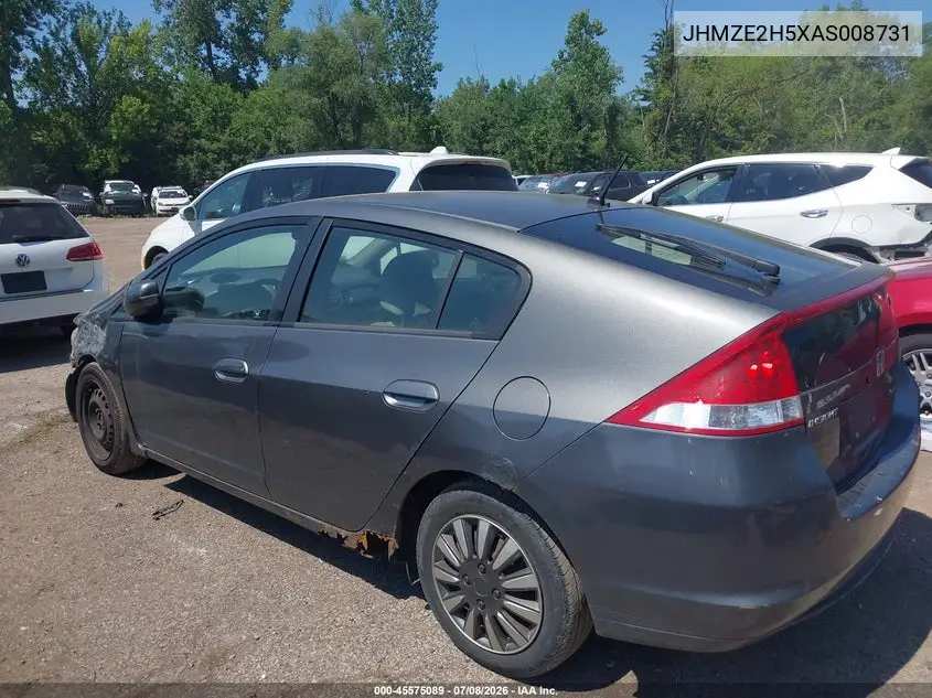 2010 Honda Insight Lx VIN: JHMZE2H5XAS008731 Lot: 45575089
